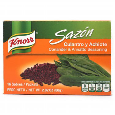 Knorr Sazon Dry Cilantro, Achiote 18/16ct.