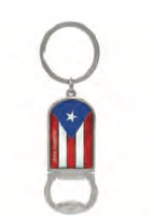 Puerto Rico Flag Bottle Large Opener Keychain