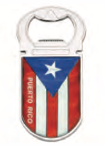 Bottle Opener Puerto Rico Flag Small Magnet