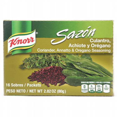 Knorr Sazon Dry Cilantro, Achiote & Oregano 18/16ct.