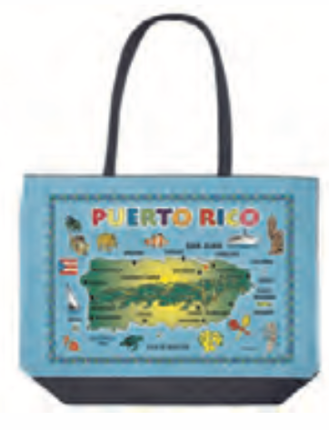 Puerto Rico Map Bag