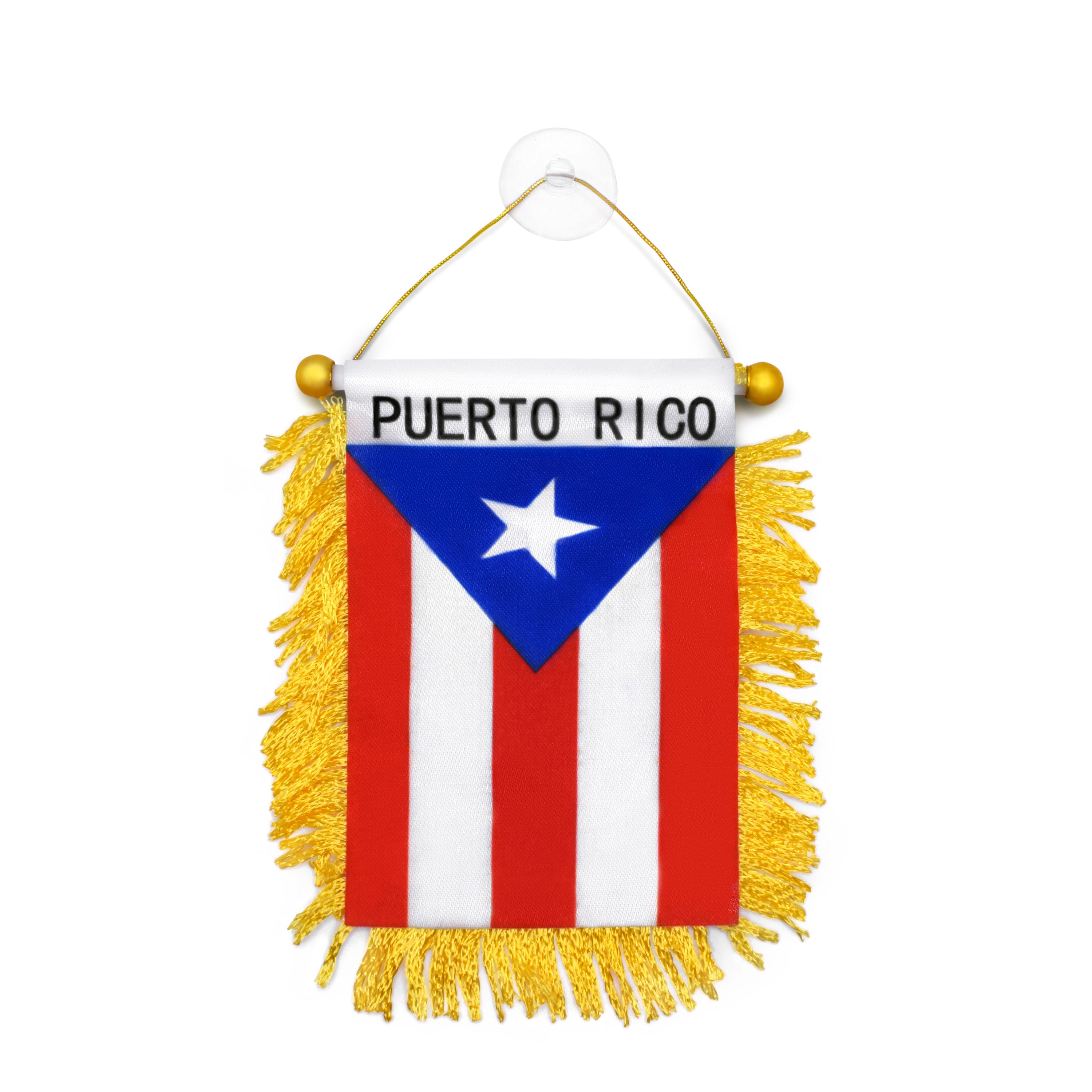 Puerto Rico Car Flag Navy Blue